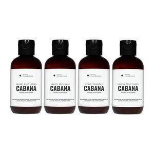 CABANA Luxury Travel Toiletries Set - HOTEL-INSPIRED TRAVEL SET of 4